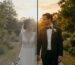 Split screen comparison of flat ungraded footage and cinematic color grade